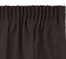 Шторы Премиум коричневые на тесьме блэкаут