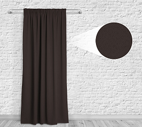 Шторы Премиум коричневые на тесьме блэкаут