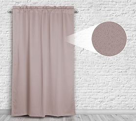 Шторы Премиум персиковые на кулиске с гребешком блэкаут