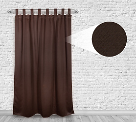 Шторы Премиум коричневые на петлях без липучек блэкаут