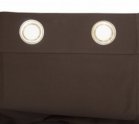 Шторы Стандарт коричневые на люверсах в спальню и гостиную