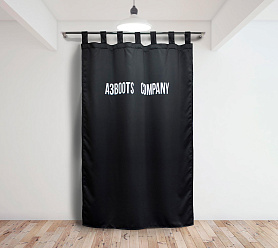 Шторы Премиум с логотипом на петлях на липучках блэкаут