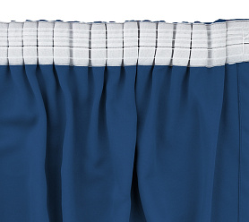 Шторы Премиум темно-синие на тесьме блэкаут