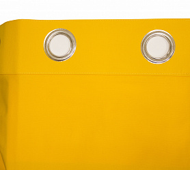 Шторы Стандарт желтые на люверсах в спальню и гостиную