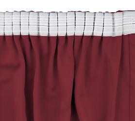 Шторы Премиум рубиновые на тесьме блэкаут
