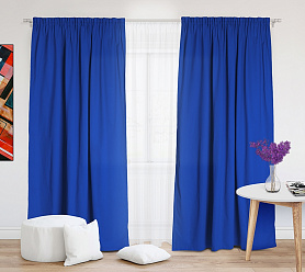 Шторы Стандарт василек на тесьме в спальню и гостиную