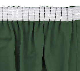 Шторы Премиум темно-зеленые на тесьме блэкаут