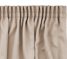 Шторы Премиум кремовые на тесьме блэкаут