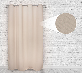 Шторы Премиум бежевые на люверсах блэкаут
