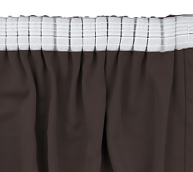 Шторы Премиум коричневые на тесьме блэкаут