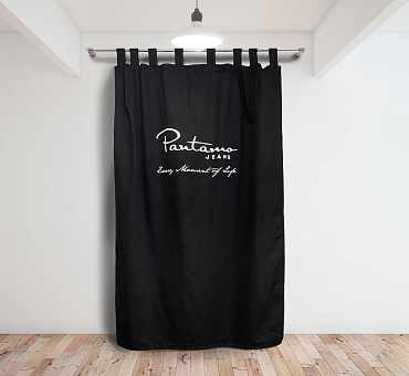 Штора Премиум с логотипом блэкаут