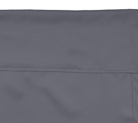 Шторы Премиум серые на кулиске с гребешком блэкаут