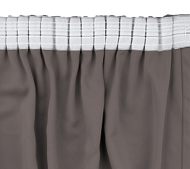 Шторы Премиум светло-коричневые на тесьме блэкаут