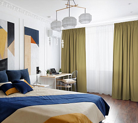 Шторы Эконом бежевые на тесьме недорогие