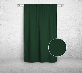 Шторы Стандарт зеленые на кулиске в спальню и гостиную