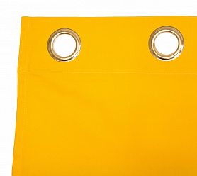 Шторы Стандарт желтые на люверсах в спальню и гостиную