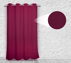 Шторы Премиум рубиновые на люверсах блэкаут