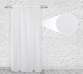 Вуаль однотонная белая на тесьме