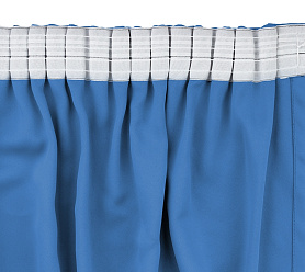 Шторы Премиум синие на тесьме блэкаут