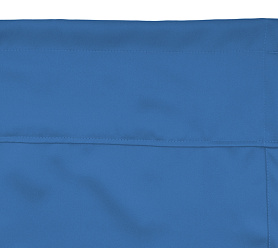 Шторы Премиум синие на кулиске с гребешком блэкаут