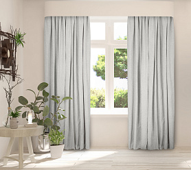 Санди однотонные v01 с креплением Шторная тесьма