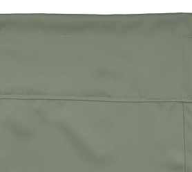 Шторы Премиум зеленые на кулиске с гребешком блэкаут