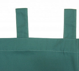 Шторы Стандарт изумрудные на петлях на липучках в спальню и гостиную