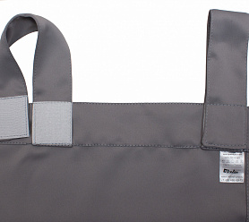 Шторы Премиум серые на петлях на липучках блэкаут