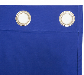 Шторы Стандарт синие на люверсах в спальню и гостиную