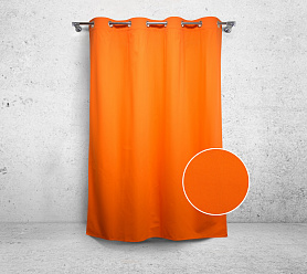 Шторы Стандарт оранжевые на люверсах в спальню и гостиную