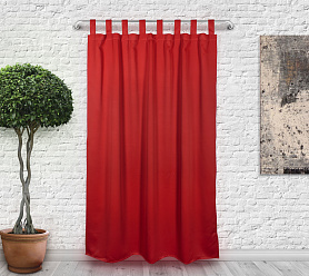 Шторы Премиум терракотовые на петлях без липучек блэкаут