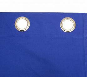 Шторы Стандарт синие на люверсах в спальню и гостиную