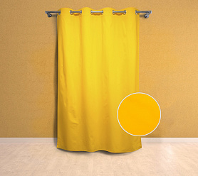 Шторы Эконом желтые на люверсах недорогие