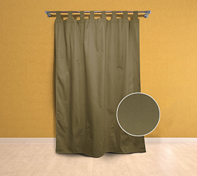 Шторы Эконом бежевые на петлях без липучек недорогие