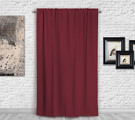 Шторы Премиум рубиновые на кулиске блэкаут