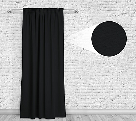 Шторы Премиум черные на тесьме блэкаут