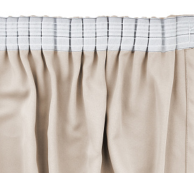 Шторы Премиум кремовые на тесьме блэкаут