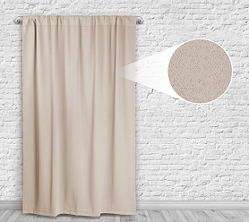 Шторы Премиум кремовые на кулиске блэкаут