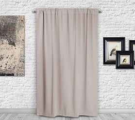 Шторы Премиум бежевые на кулиске блэкаут