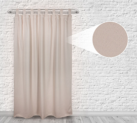 Шторы Премиум персиковые на петлях на липучках блэкаут