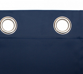 Шторы Премиум темно-синие на люверсах блэкаут