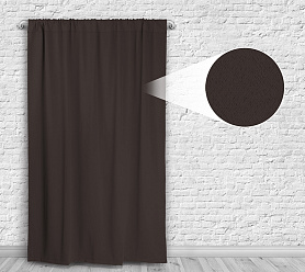 Шторы Премиум коричневые на кулиске блэкаут
