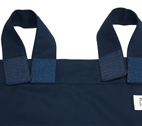 Шторы Стандарт темно-синие на петлях на липучках в спальню и гостиную