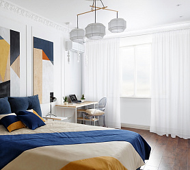 Вуаль однотонная белая на кулиске