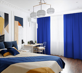 Шторы Эконом василек на кулиске недорогие