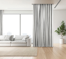 Штора Премиум Рогожка v01 с креплением Петли блэкаут