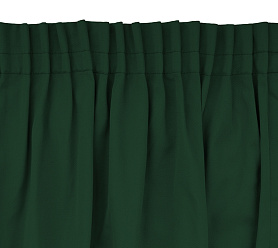 Шторы Стандарт зеленые на тесьме в спальню и гостиную