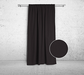 Шторы Стандарт коричневые на тесьме в спальню и гостиную