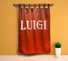 Шторы Премиум с логотипом на петлях на липучках блэкаут