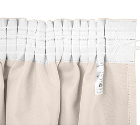 Санди однотонные v02 с креплением Шторная тесьма